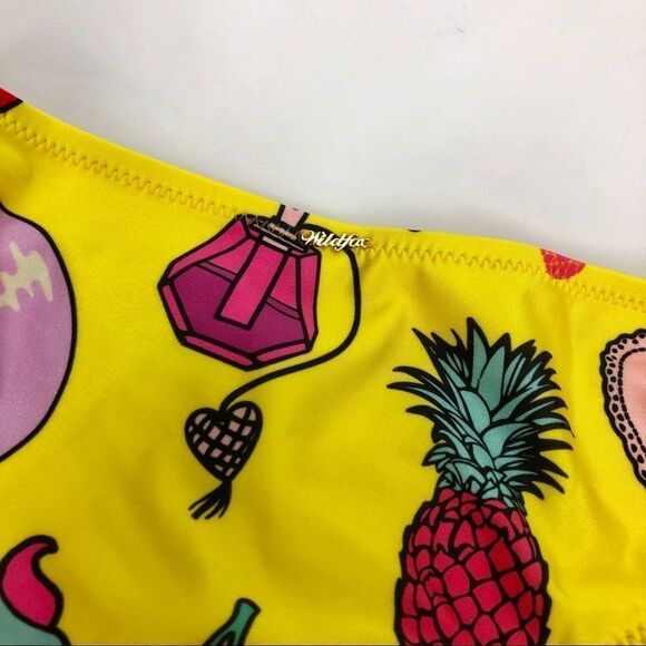 NWT Wildfox Swim Emoji Bikini Bottom CUTE Cherry LP Pineapple Perfume Heart - Picture 4 of 5